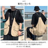 ポケット たくさん ベスト 通販 多機能ベスト フィッシングベスト キャンプベスト アウトドアベスト 多ポケット 多機能ポケット ベストバッグ 袖なし メンズ レディース ツーリング