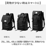リュックサック 大容量 3way 通販 リュック バックパック デイパック 軽量 軽い 変形 容量が変わる 大きさが変わる 撥水 はっ水 多機能 ポケット ミリタリー メンズ レディース 男女兼用
