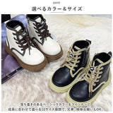 ショートブーツ 女の子 厚底 紐 通販 ブーツ 子供ブーツ ショート 厚底ブーツ 子供 子ども こども キッズ シューズ 靴 春 秋 人工皮革 英国 カジュアル アウトドア お出掛け お出かけ