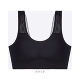 ブラジャー ノンワイヤー ホックなし 通販 後ろVレース 接触冷感 冷感 ノンワイヤーブラ 背中開き インナー レディースインナー フルカップブラジャー 下着 ブラ 単品 フルカップブラ