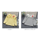 丸襟 カットソー キッズ 長袖 通販 ブラウス Tシャツ 子供服 ガールズ 襟 リボン ベビー 女の子 子供 子ども こども 春 秋 長そで トップス おしゃれ かわいい