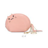コインケース キーホルダー 通販 小銭入れ 革 レザー ファスナー 小物入れ レディース ミニ財布 可愛い かわいい ねこ ネコ 猫 にゃんこ キャラクター アニマル どうぶつ 通勤 通学 小銭