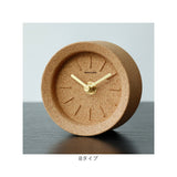 置き時計 アナログ 通販 置時計 卓上時計 デスク時計 時計 アナログ時計 スクエア ラウンド コルク 木製 電池式 静音 リビングルーム寝室 シンプル ナチュラル おしゃれ 結婚祝い