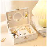 アクセサリーケース 鍵付き 通販 ジュエリーボックス アクセサリーボックス ジュエリーケース アクセサリー ジュエリー 収納 大容量 可愛い おしゃれ シンプル 鏡付き ミラー付き