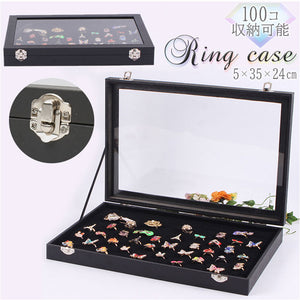 リングケース 通販 100個 ジュエリーケース ピアスケース ジュエリーボックス コレクションケース 指輪 アクセサリー ディスプレイ 持ち運び 高級感 展示用 ベロア調 ベルベット 収納