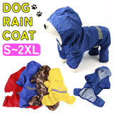 犬 レインコート フルカバー フード付き 通販 雨具 カッパ 合羽 脱着簡単 犬服 犬の服 犬の洋服 ドッグウェア 反射テープ 面ファスナー 撥水 イヌ いぬ かわいい 雨 雨の日 散歩 お散歩