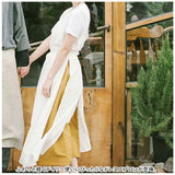 ドレスエプロン 大人 エプロン 通販 ワンピース ワークエプロン 前掛け 前掛 ロング 首掛け 無地 綿100% ゆったり カフェ キッチン 保育士 料理 掃除 かわいい おしゃれ