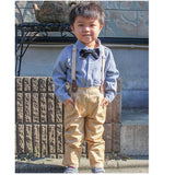 ベビー フォーマル 男の子 長袖 通販 ベビー服 赤ちゃん キッズ セット 上下セット シャツ 蝶ネクタイ リボン パンツ ズボン サスペンダー ズボン吊り パンツセット 子供服 発表会 卒園式