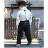 ベビー フォーマル 男の子 長袖 通販 ベビー服 赤ちゃん キッズ セット 上下セット パンツ ズボン シャツ 蝶ネクタイ リボン サスペンダー ズボン吊り パンツセット 子供服 入園式