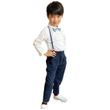 ベビー フォーマル 男の子 長袖 通販 ベビー服 赤ちゃん キッズ セット 上下セット シャツ 蝶ネクタイ リボン パンツ ズボン サスペンダー ズボン吊り パンツセット 子供服 入学式 卒園式