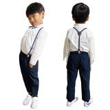 ベビー フォーマル 男の子 長袖 通販 ベビー服 赤ちゃん キッズ セット 上下セット シャツ 蝶ネクタイ リボン パンツ ズボン サスペンダー ズボン吊り パンツセット 子供服 入学式 卒園式