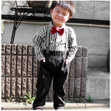 ベビー フォーマル 男の子 長袖 通販 ベビー服 赤ちゃん キッズ セット 上下セット パンツ ズボン シャツ 蝶ネクタイ リボン サスペンダー ズボン吊り パンツセット 子供服 入学式 卒園式