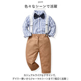 ベビー フォーマル 男の子 長袖 通販 ベビー服 赤ちゃん キッズ セット 上下セット パンツ ズボン シャツ 蝶ネクタイ リボン サスペンダー ズボン吊り パンツセット 子供服 入学式 卒園式
