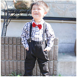 ベビー フォーマル 男の子 長袖 通販 ベビー服 赤ちゃん キッズ セット 上下セット シャツ 蝶ネクタイ リボン パンツ ズボン サスペンダー ズボン吊り パンツセット 子供服 入学式 卒園式