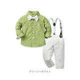 ベビー フォーマル 男の子 長袖 通販 ベビー服 赤ちゃん キッズ セット 上下セット パンツ ズボン シャツ 蝶ネクタイ リボン サスペンダー ズボン吊り パンツセット 子供服 入学式 卒園式