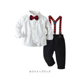 ベビー フォーマル 男の子 長袖 通販 ベビー服 赤ちゃん キッズ セット 上下セット パンツ ズボン シャツ 蝶ネクタイ リボン サスペンダー ズボン吊り パンツセット 子供服 七五三 入学式