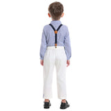 ベビー フォーマル 男の子 長袖 通販 ベビー服 赤ちゃん キッズ セット 上下セット パンツ ズボン シャツ 蝶ネクタイ リボン サスペンダー ズボン吊り パンツセット 子供服 結婚式 発表会