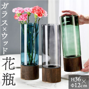花瓶 花びん 通販 フラワーベース ガラス 一輪挿し 花器 おしゃれ 花束 花 大きい 大きめ ガラス製 インテリア ガラス花瓶 かびん 円柱 シンプル カジュアル かわいい モダン オシャレ