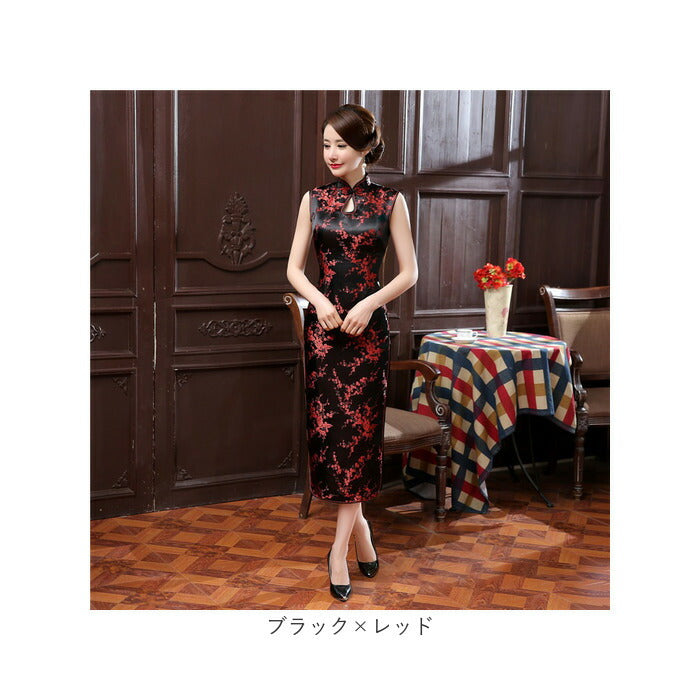 Ozz On チャイナノースリーブチュニック 黒/赤　ワンピース　ベスト　値下げ pmyj3036_13_2048x.jpg?v=1748827575
