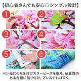 ダイヤモンドアート ビーズアート 通販 キット キットセット ダイヤモンド アート ダイアモンドアート 手芸 手芸キット バラ 花 ビーズ ハンドメイド ツールセット