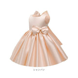 キッズドレス 通販 子供 ドレス フォーマルドレス ワンピース 子供服 キッズ服 ノースリブ リボン 膝丈 フレア シンプル 無地 ピアノ発表会 演奏会 フォーマル 結婚式 セレモニー 七五三