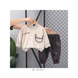 セットアップ Tシャツ 男の子 通販 長袖シャツ 長袖 シャツ パンツ 長ズボン ズボン トレーナー 子供服 ゆったり ポケット カジュアル 子供用 子供 こども 子ども キッズ 春 秋