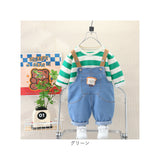 セットアップ オーバーオール 男の子 通販 パンツ 長ズボン ズボン トレーナー 長袖 Tシャツ 子供服 カジュアル 子供用 かわいい 子供 こども 子ども キッズ 春 秋