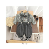 セットアップ シャツ チェック柄 男の子 通販 パンツ 長ズボン ズボン サスペンダー 長袖シャツ 長袖 蝶ネクタイ 子供服 カジュアル 子供用 子供 こども 子ども キッズ 春 秋