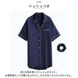 シルク パジャマ ワンピース 通販 シルクパジャマ ルームウェア ネグリジェ ルームワンピース 部屋着 半袖 V ネック 薄い 前開き シンプル ゆったり 夏 春 秋 かわいい