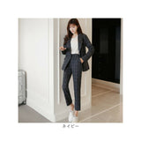 ビジネススーツ レディース?セットアップ 通販 パンツスーツ フォーマルスーツ ジャケット パンツ セット 上下 カジュアルスーツ ズボン 長袖 チェック きれいめ シンプル 上下セット