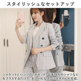 ビジネススーツ レディース?セットアップ 通販 パンツスーツ フォーマルスーツ ジャケット パンツ セット 上下 カジュアルスーツ ズボン 長袖 チェック きれいめ シンプル 上下セット