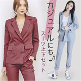 ビジネススーツ レディース?セットアップ 通販 パンツスーツ フォーマルスーツ ジャケット パンツ セット 上下 カジュアルスーツ ズボン 長袖 チェック きれいめ シンプル 上下セット