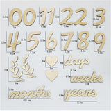 レターバナー 木製 通販 木製カレンダー 月齢フォト ニューボーンフォト 記念日用レターバナー お食い初め 100日 撮影小物 誕生日 飾り付け 記念 バースデー飾り かわいい おしゃれ