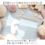 レターバナー 木製 通販 木製カレンダー 月齢フォト ニューボーンフォト 記念日用レターバナー お食い初め 100日 撮影小物 誕生日 飾り付け 記念 バースデー飾り かわいい おしゃれ