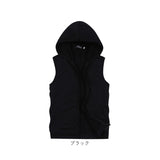 パーカー ノースリーブ メンズ 通販 ノースリーブパーカー タンクトップ 袖なし 無地 薄手 フード付き トップス ノースリパーカー メンズファッション スポーツ 運動 春 夏 秋 羽織り