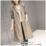 マウンテンパーカー レディース ロング 通販 スプリングコート コート ジャケット ウィンドブレイカー トレンチコート アウター ジップアップ フード付き シンプル 無地 薄手 パーカー