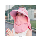 日よけ帽子 レディース 通販 サンバイザー フェイスカバー 帽子 たためる ガーデンハット つば広帽子 紫外線対策 日焼け対策 マスク 首 おしゃれ オシャレ 庭仕事 ネックカバー 女性