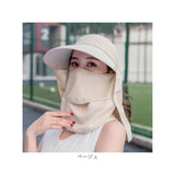 日よけ帽子 レディース 通販 サンバイザー フェイスカバー 帽子 たためる ガーデンハット つば広帽子 紫外線対策 日焼け対策 マスク 首 おしゃれ オシャレ 庭仕事 ネックカバー 女性