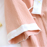 パジャマ レディース ガーゼ 夏用 通販 ナイトウェア ルームウェア 部屋着 七分袖 7分袖 綿 コットン 甚平 Vネック 入院 長ズボン ゆったり 前開き かわいい おしゃれ 春 夏 秋 寝巻き