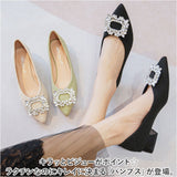 ビジュー パンプス 通販 ローヒールパンプス 靴 シューズ レディース ポインテッドパンプス レディースシューズ キラキラ おしゃれ お洒落 歩きやすい かわいい ヒール3cm ゴム底 通勤