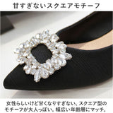 ビジュー パンプス 通販 ローヒールパンプス 靴 シューズ レディース ポインテッドパンプス レディースシューズ キラキラ おしゃれ お洒落 歩きやすい かわいい ヒール3cm ゴム底 通勤
