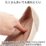 パンプス ニット 痛くない レディース 通販 ニットバンプス フラットシューズ ぺたんこ レディース靴 婦人靴 ニット素材 ポインテッドトゥ ローヒール 歩きやすい 疲れない 通気性