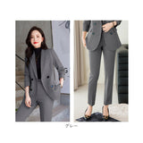 レディース スーツ セットアップ ビジネス 通販 フォーマルスーツ パンツスーツ 上下セット レディーススーツ ビジネススーツ セレモニースーツ 長袖 無地 ゆったり ビジカジ 入学式