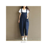サロペット パンツ 通販 オールインワン オーバーオール サロペ ボトムス ズボン 長ズボン ロング コットン 綿 無地 シンプル 通勤 通学 アウトドア カジュアル ゆったり レディース