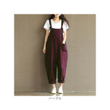 サロペット パンツ 通販 オールインワン オーバーオール サロペ ボトムス ズボン 長ズボン ロング コットン 綿 無地 シンプル 通勤 通学 アウトドア カジュアル ゆったり レディース