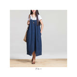 サロペット 通販 オールインワン サロペ オーバーオール ワンピース サルエル バルーン 長ズボン 変形 2way ロング パンツ スカート ボタン付き 通勤 通学 カジュアル デイリー ゆったり
