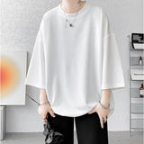 Tシャツ メンズ 七分袖 通販 トップス 無地 春 夏 秋 男性 カジュアルシャツ 7分袖 カジュアル おしゃれ ビッグシルエット カットソー 無地tシャツ メンズtシャツ オーバーサイズ