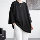 Tシャツ メンズ 七分袖 通販 トップス 無地 春 夏 秋 男性 カジュアルシャツ 7分袖 カジュアル おしゃれ ビッグシルエット カットソー 無地tシャツ メンズtシャツ オーバーサイズ