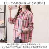 チェックシャツ 長袖 レディース 通販 トップス 長袖シャツ アウター チェック柄 シャツ 上着 カジュアル 薄手 オフィス おしゃれ オシャレ 可愛い かわいい ビジネス シンプル きれいめ
