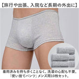 メンズ 使い捨て パンツ 通販 10枚セット 使い捨てショーツ トランクス ボクサーパンツ 下着 肌着 ボクサーブリーフ 介護パンツ 使い捨て下着 綿 コットン 快適 通気性 旅行 入院 出張